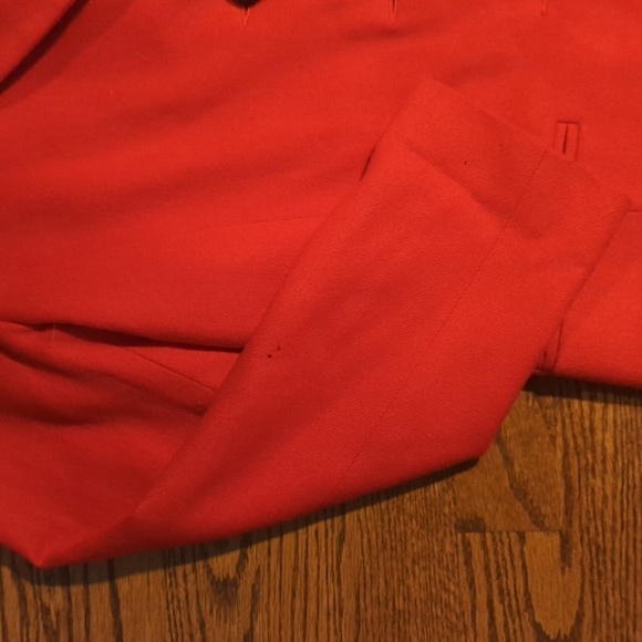 Bloomingdales classic Red wool riding coat equestrian style long blazer sz 8 - Picture 5 of 11